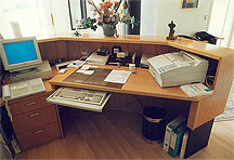 Ansicht des Computerarbeitsplatzes