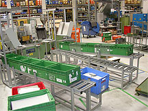 Zuf�hrung von Materialbeh�ltern